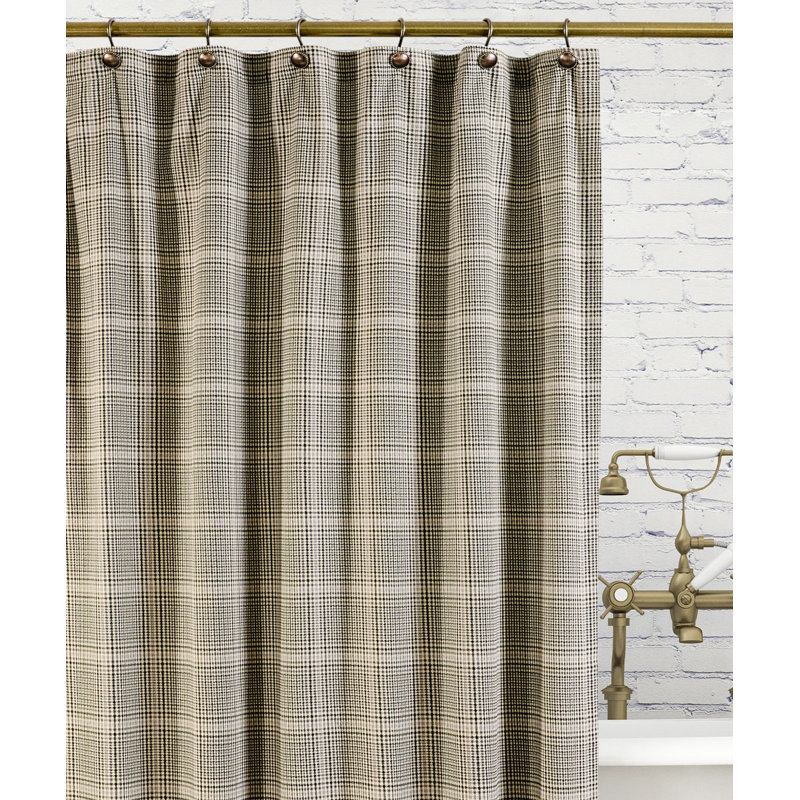 Charlton Home Marez Cotton Plaid Single Shower Curtain & Reviews Wayfair